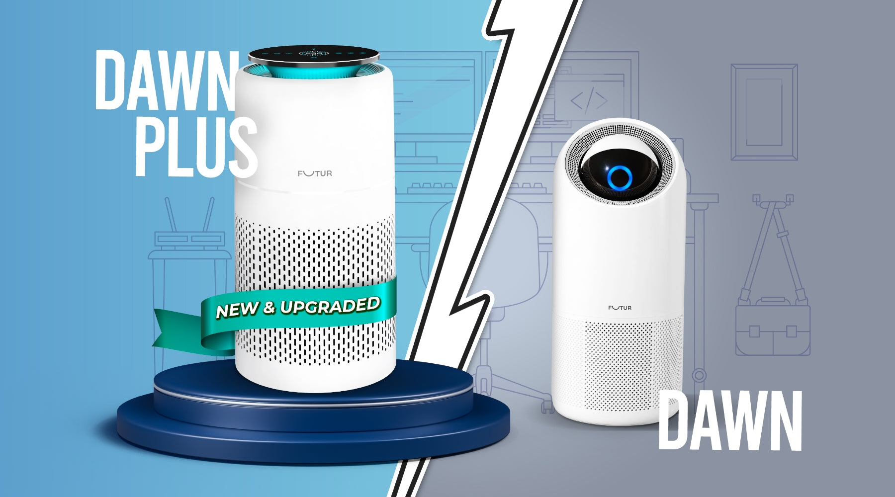 Understanding the Upgrades on DAWN Plus versus DAWN UV Air Purifiers