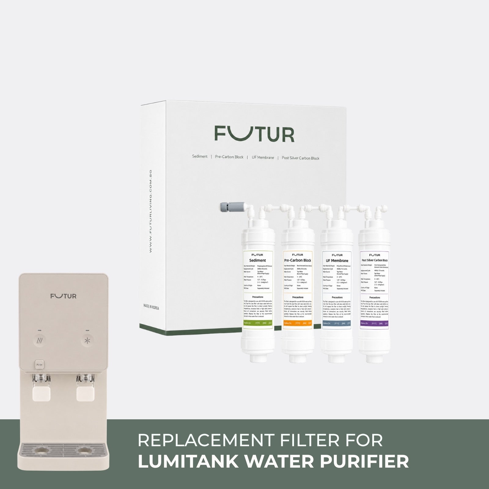 LUMITANK Water Purifier Replacement Filter