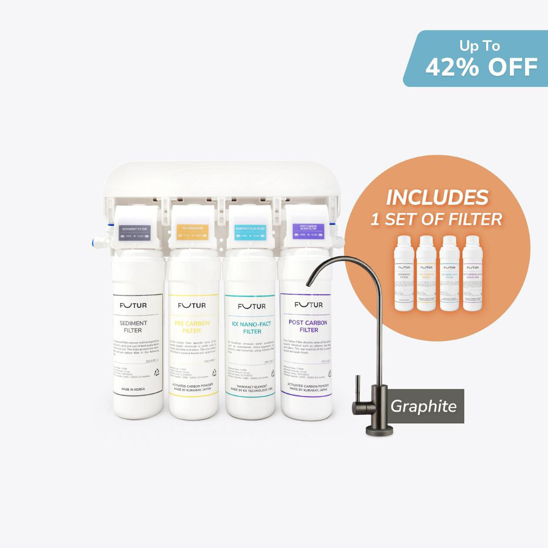 ECOPURE Undersink Water Purifier with Graphite Faucet