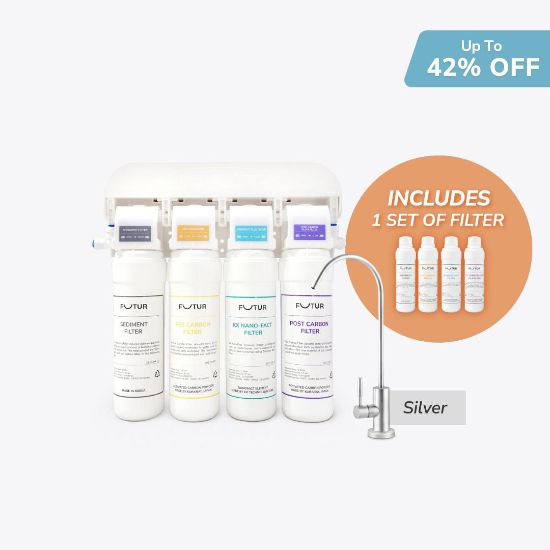 ECOPURE Undersink Water Purifier with Silver Faucet