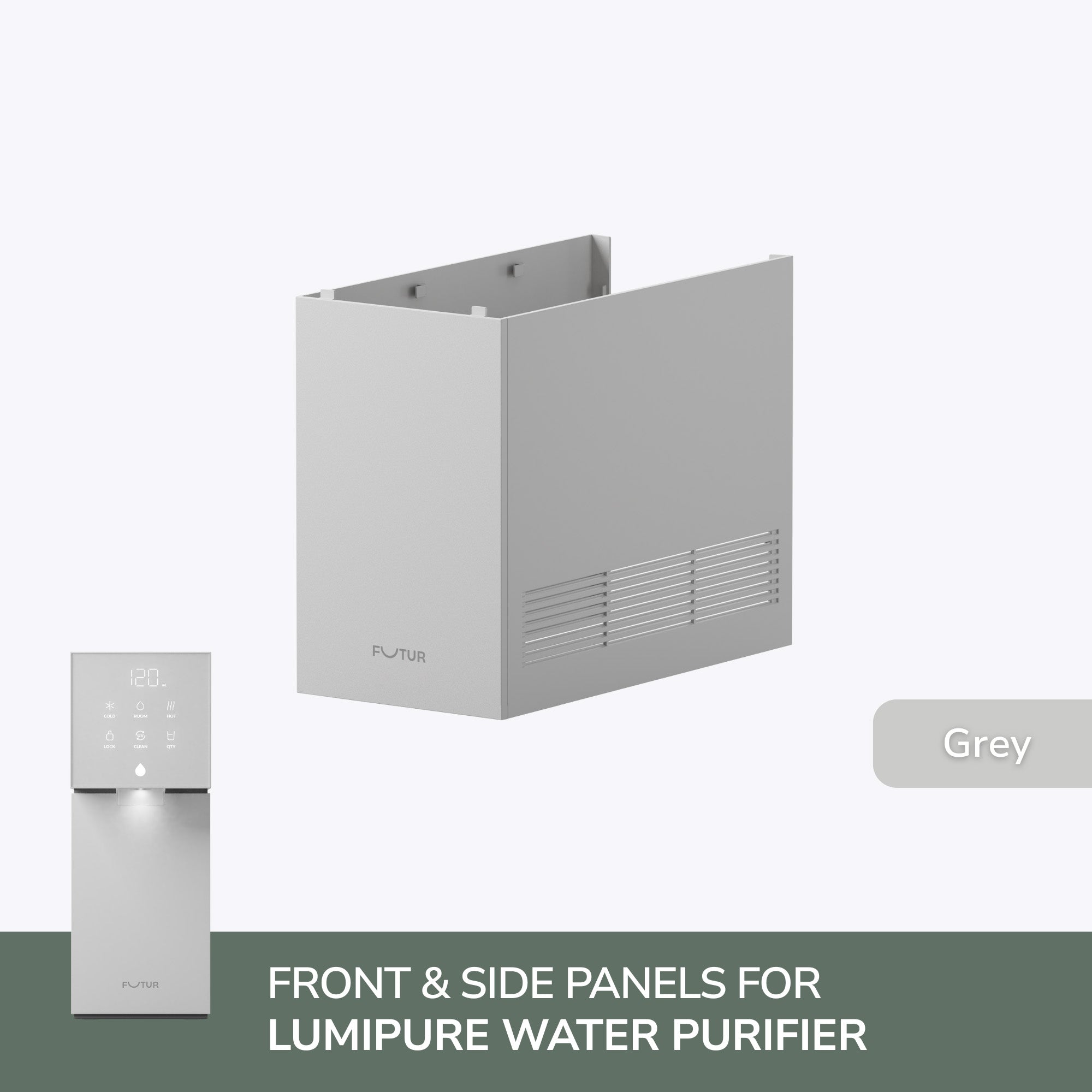 LUMIPURE Water Purifier Front & Side Panels in Grey