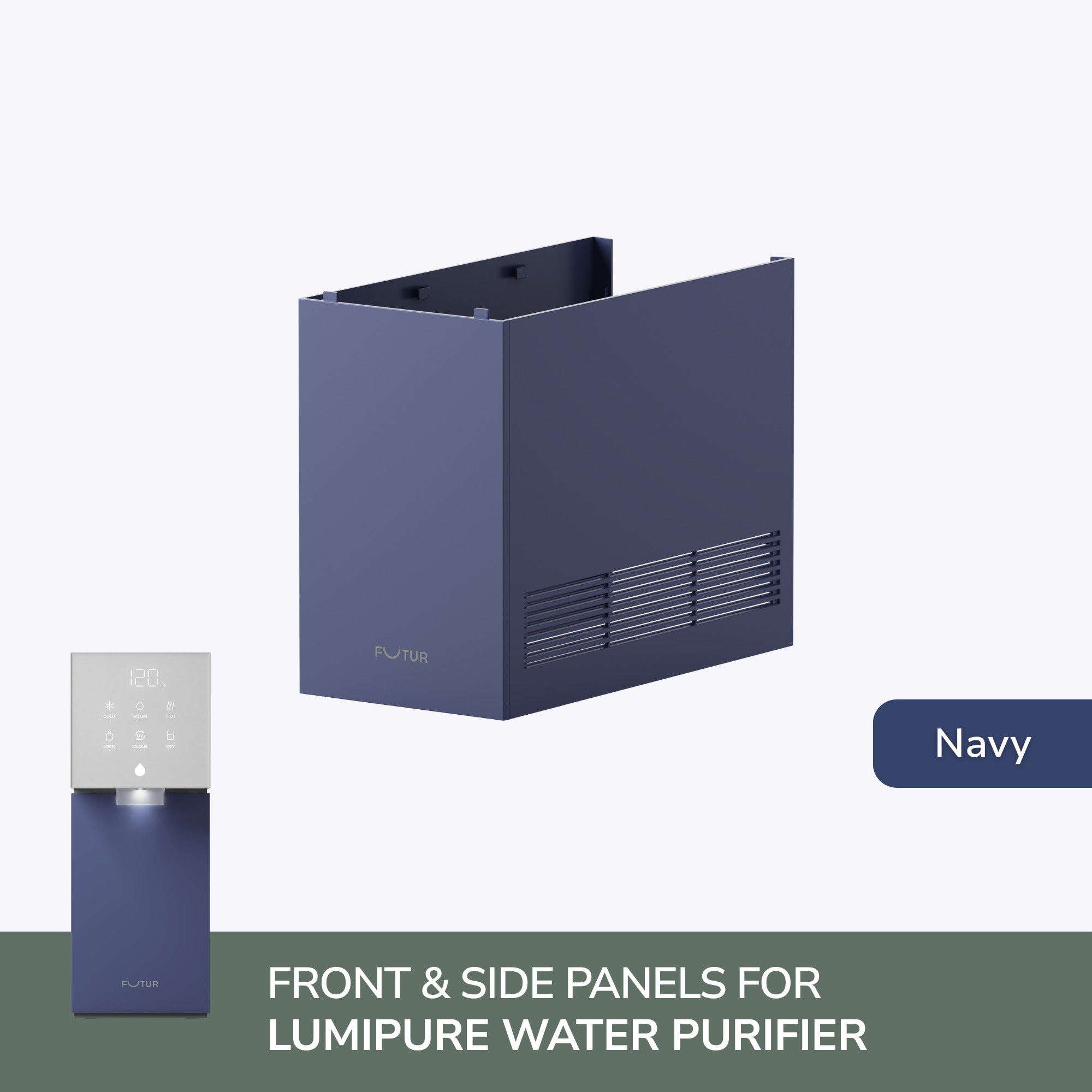LUMIPURE Water Purifier Front & Side Panels in Navy
