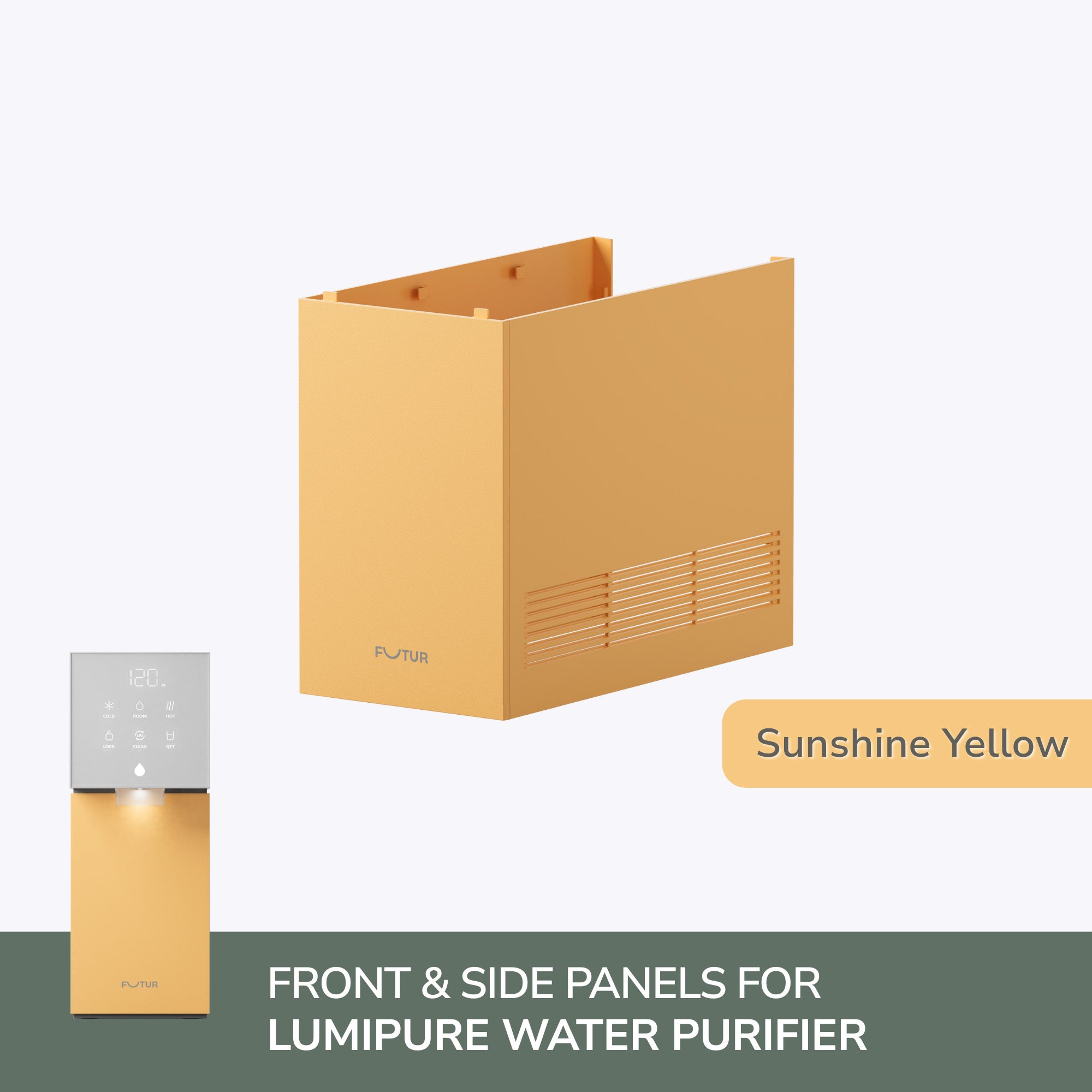 LUMIPURE Water Purifier Front & Side Panels in Sunshine Yellow